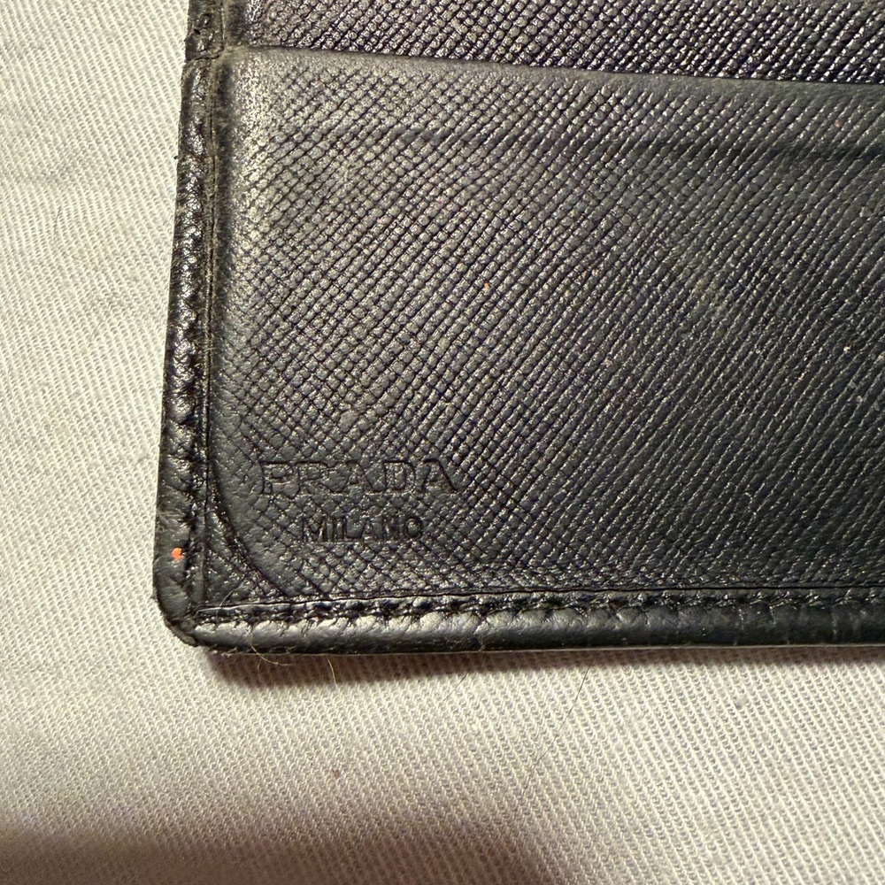Prada Black Leather men's wallet